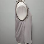 BKE Boutique taupe mixed media chiffon sequin tank size medium Photo 4