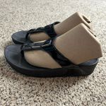 FitFlop  Walkstar Jeweled Sandals Size 9 Black Toe Post Thong Photo 5