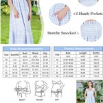 Ruffle Plaid Gingham Long Dress Shirred Stretchy Strap Flowy Retro Dress Beige Tan Size undefined Photo 3