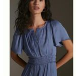 Anthropologie NWT by The Somerset Maxi in Slate Lumensilk Satin Edition Dress XL Photo 1