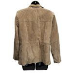 Liz Claiborne Studio By Camel Color Long Sleeve Suede Button Up Jacket Size L Photo 3