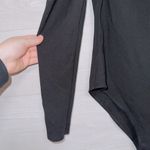 H&M  Women's Black Long Sleeve Puff Shoulder Keyhole Cutout Bodysuit size medium Photo 1