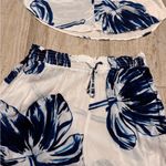Gap White and Blue Floral Pajama Set Photo 1
