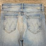 MOTHER Denim MOTHER Light Blue Flare Jeans The Insider Crop Strep Fray Photo 6