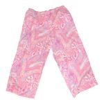 Ralph Lauren Lauren  Printed 3/4 Sleeve Capri Pants‎ Pajama Set Pink Paisley Med Photo 3