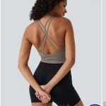 Halara Seamless Flow Low Support Ruched Double Straps Backless Crisscross Sports Bra Photo 1