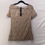 EXPRESS Womens Lace Top Size Large Floral Sheer Boho Bohemian Party Chic Stretch Photo 1