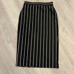 Miss Selfridge  Black & White Pinstriped Button Skirt Size 4 Photo 2