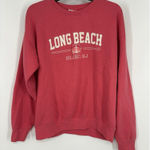 Long Beach Island NJ LBI New Jersey US Vintage Embroidered Crewneck Sweatshirt Pink Photo 0