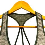 PINK - Victoria's Secret PINK Sport Victoria Secret Heather Gray and Green Strappy Sports Bra, Sz Medium Photo 3