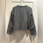 Spanx Ponte Lady Blazer Jacket Stretch Jacquard Black Plaid Size Medium Photo 2