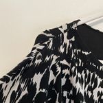 Ann Taylor Graphic Sonnet Print Tie Waist Dress Black White Geo Sheath NO BELT M Photo 5