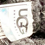 UGG  Classic Cardi Sweater Boots Size Seven Charcoal Metallic Shearling‎ Lined 7 Photo 7