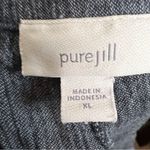 J.Jill Womens Linen Pull On Light Weight Pant Blue Pockets Career Wear Size XL Photo 4