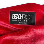 Beach Riot NWT Glitter Bike Short in Fiery Red Velvet Size XS Photo 12