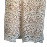 Lavender Brown NWOT  White Lace Overlay Dress Photo 7