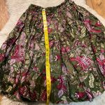 Multicolored Tiered Bubble Skirt Womens Size Large Flowy Elastic Waist Floral Brown Photo 3