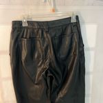 ASOS Black Faux Leather Button & Zip Fly Straight Leg Pants Size 4 Photo 4