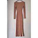 Women's Skimms ribbed maxi Dress XS‎ Brown NWOT Photo 6
