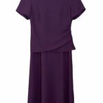 Talbots Purple Short Sleeved Crepe Dress Size 2 Petite Photo 0