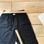 Serra  NWT Women's Black Linen Pants Elastic Waist Drawstring Size S Photo 5