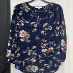 Fun2Fun NWOT Stitch Fix  Floral Blouse Blue Boho Size Small Photo 0
