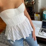 Guess White Strapless Corset top Photo 5