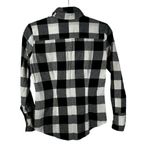 Norma Kamali  Black White Buffalo Plaid Long Sleeve Button Down Shirt Womens XS Photo 5