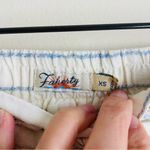 Faherty 100% Linen Pants White Blue Striped size XS Drawstring Lightweight Photo 7