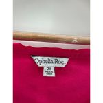 Ophelia Roe Women Barbie Pink Top Puff Sleeve Cotton Blend Short Fitted Size 2X Photo 3