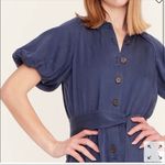 J.Crew Women's Jumpsuit 8 NWT Button Front Puffed Sleeves Casual Skinny Leg Photo 3