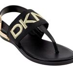 DKNY Flat Buckled Sling Back Logo Sandal Heeled Size 6 New in Box MSRP $154 Photo 0