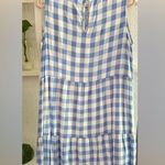 Womens Plaid Sleeveless Babydoll Dress. Blue Size XL Photo 2