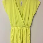 Honey Punch Chartreuse Ruffle Trim Romper Photo 2