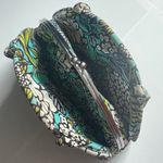 Vera Bradley Women’s Turquoise & Lime Green Flower Decoration Vibe Hand Purse Photo 5