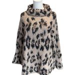 Kate Spade - Leopard Print Chunky Alpaca/Wool Sweater Sz L Photo 2