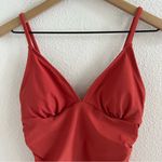 Cupshe NWT Rusty Orange Red One Piece Ruched Modest Small Photo 3