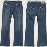 True Religion Women’s Bootcut, size 31, light wash, tan stitching Photo 7