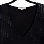 St. John  Black Sequin Sweater Knit Dress Long Sleeve Size Medium Photo 2