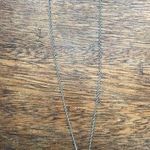 Silver necklace with 3 different colored gems Photo 0