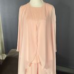 Pink Chiffon 3 Piece Formal Pant Suit Set Mother of the Bride Size 26W **READ Photo 1