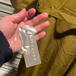 Sharagano NWT  Spanish Olive Button Front Tiered Pleated Dress Sz 16 Roll Sleeve Photo 6