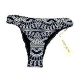 Aerin Rose Ocean Luxe Bikini Bottom Navy & White Moonlit Lace Blue Size L Size L Photo 0