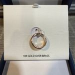 And Now This 18k Gold Over Brass Triple Stack Ring Sz 5 NWT Photo 6