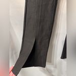 Elodie  Women's NWT Black Ribbed Flare Pants with ankle slit Sz medium Photo 3