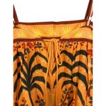 FARM Rio for Anthropologie Boho Sqaure Neck Mini Dress Size Large Tropical Print Orange Photo 3