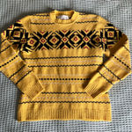 Vintage Casual Corner Wool Blend Fair Isle Sweater Womens Large Yellow Shirt Top Photo 0