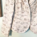 Armani Collezioni  Womens Size 12 Blazer Ivory Gray Long Sleeve Career Jacket Photo 1