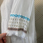 Love Sam Abigail Embroidered Peasant Top in White Photo 8