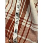 Monteau Los Angeles Dress XS Plaid Rust White Square Neck Balloon Sleeve New Photo 12